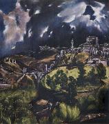 El Greco View of Toledo oil painting on canvas